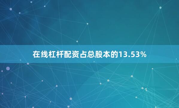 在线杠杆配资占总股本的13.53%