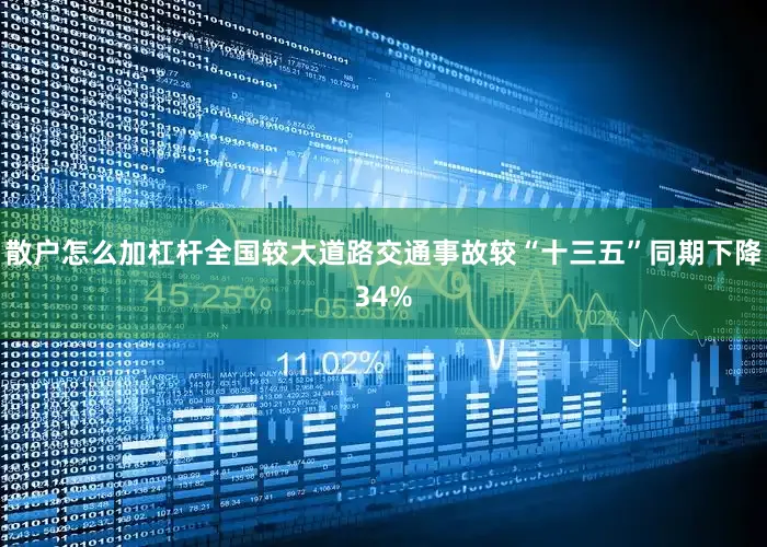 散户怎么加杠杆全国较大道路交通事故较“十三五”同期下降34%